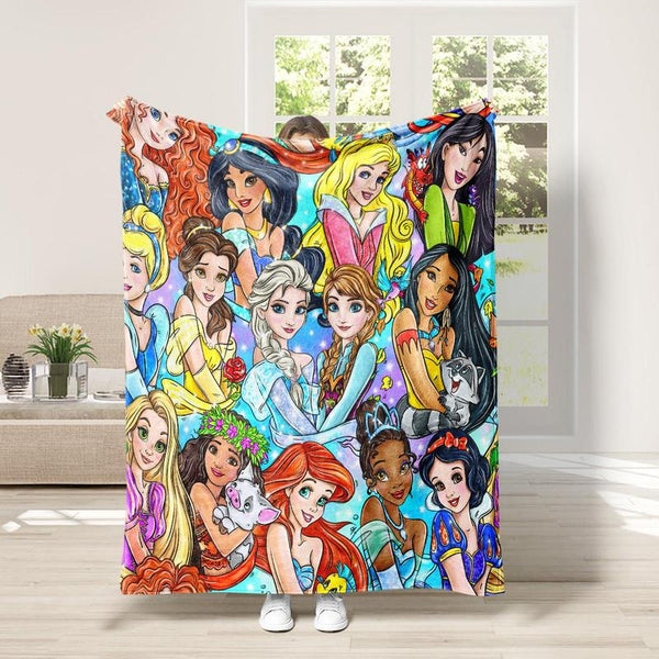 Princess-Themed Ultra-Soft Fleece Blanket