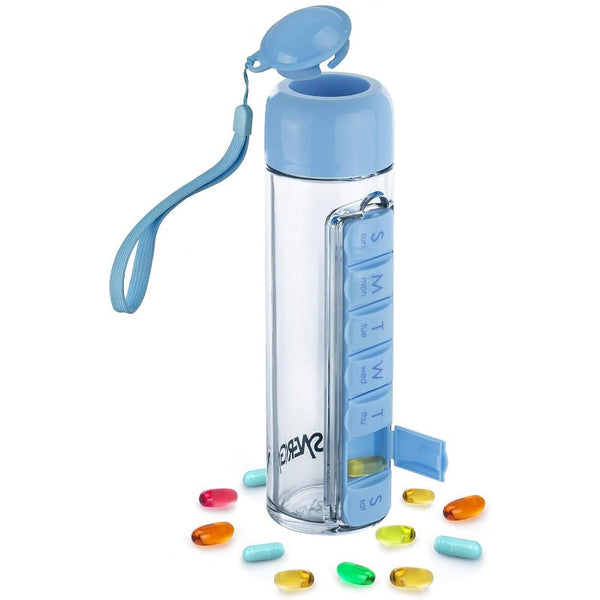 3-in-1 Pill Organizer Water Bottle