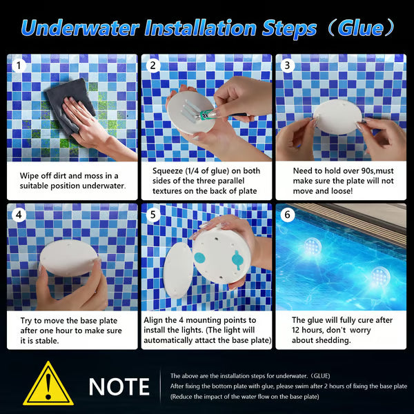 2/4 PCS-Ultra-High Brightness Rechargeable Submersible LED Lights with Remote
